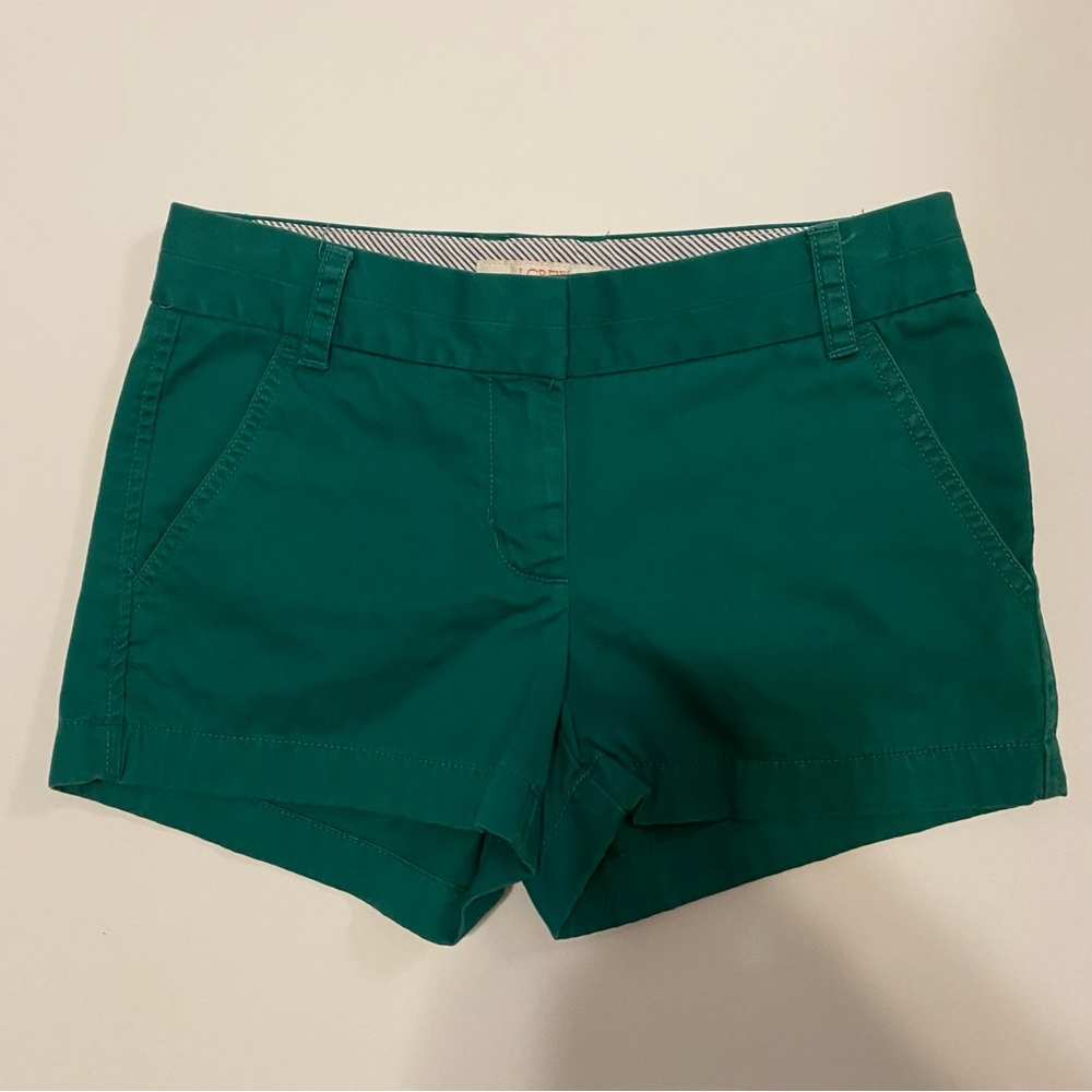 Green J Crew shorts size 0